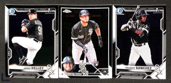 2023 Bowman Chrome:  Jared Kelley, Lenyn Sosa & Yolbert Sanchez... {3-Card '1st Lot}