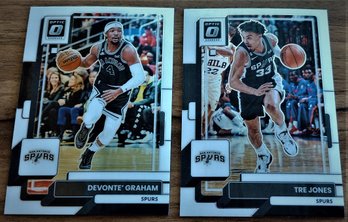 2022-23 Panini-Donruss Optic:  Devonte Graham & Tre Jones {2-Card Lot}