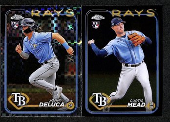 2024 Topps Chrome:  Jonny DeLuca {RC-Refractor} & Curtis Mead {RC}