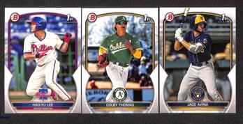 2023 Bowman Chrome:  Hao-Yu Lee, Colby Thomas & Jace Avina {3-Card '1st Lot}