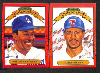 1989 Leaf Donruss {Diamond Kings}:  Willie Randolph & Ruben Sierra
