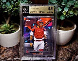 2021 Topps Finest:  Yadier Molina - BGS 'Gem Mint' {A 'True' Gem Mint Rating}!!