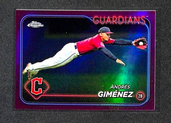 2024 Topps Chrome:  Andres Gimenez {Purple Parallel}