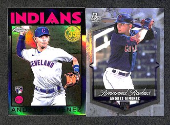 2021 Topps Chrome & Bowman Platinum:  Andres Gimenez {RC - Mojo Refractor - 35th Anniversary}