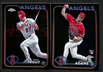 2024 Topps Chrome:  Jordyn Adams {Rookie Card} &  Mike Trout {2-Card Lot}