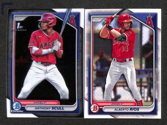 2024 Bowman:  Anthony Scull {1st} & Alberto Rios {2-Card Lot}