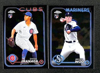 2024 Topps:  Shota Imanaga {RC} & Bryan Woo {RC}...2 Card Rookie Lot