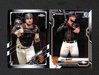 2021 Bowman Chrome & 2021 Topps Chrome:  Joey Bart {1 X RC}