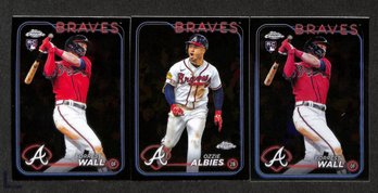 2024 Topps Chrome:  Forest Wall {RC} & Ozzie Albies...3 Card Lot