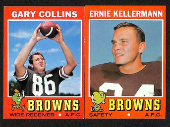 1971 Topps NFL: Gary Collins & Ernie Kellermann