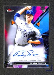 2021 Topps Finest:  Brady Singer {RC & Certified Autograph}