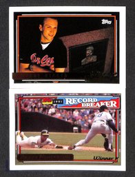 1992 Topps Gold:  Cal Ripken, Jr & Rickey Henderson