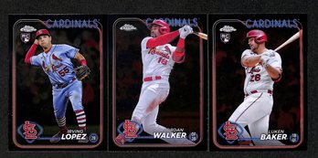 2024 Topps Chrome:  Irving Lopez {RC}, Jordan Walker & Luken Baker {RC}