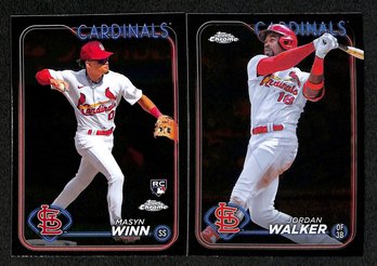 2024 Topps Chrome:  Masyn Winn {Rookie Card} & Jordan Walker {2-Card Lot}