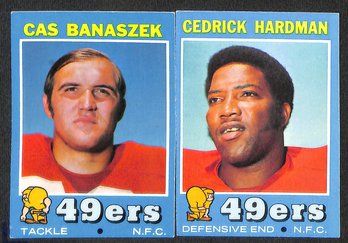 Topps 1971 NFL:  Cas Banaszek  & Cedrick Hardman