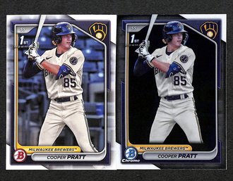 2024 Bowman:  Cooper Pratt (1st)...{2-Card Lot}