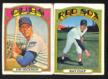 1972 Topps:  Jim Hickman & Ray Culp