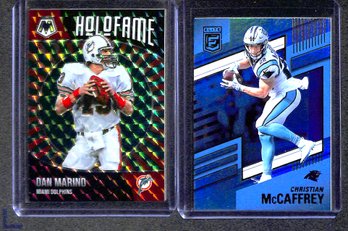 2021 Panini Mosaic & 2022 Panini Donruss Elite:  Dan Marino & Christian McCaffery