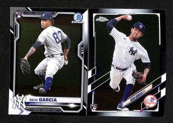 2021 Bowman Chrome & Topps Chrome:  Deivi Garcia {2-Card Rookie Lot}