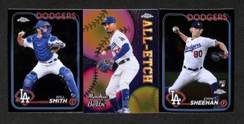 2024 Topps Chrome:  Will Smith, Mookie Betts {All-Etch} & Emmet Sheehan {RC}