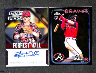 2014 Panini Prizm Draft  & 2024 Topps Chrome:  Forest Wall {RC & Certified Autograph & Serial # 132/149...SP }