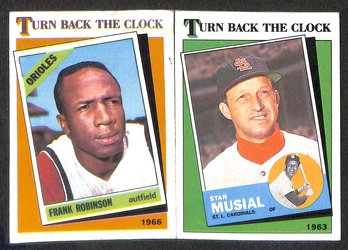 1989 Topps:  Frank Robinson & Stan Musial {Turn Back The Clock}...2-Card Lot