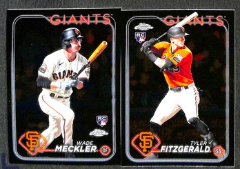 2024 Topps Chrome:  Wade Meckler {RC} & Tyler Fitzgerald {RC}...{2-Card RC Lot}