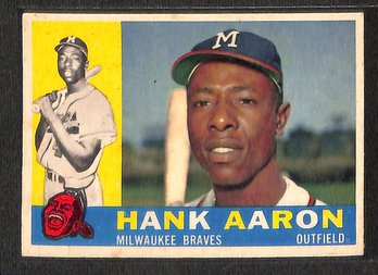 1960 Topps:  Hank Aaron {Hall Of Fame Legend}