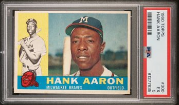 1960 Topps:  Hank Aaron - PSA 5'' {EX}...Excellent