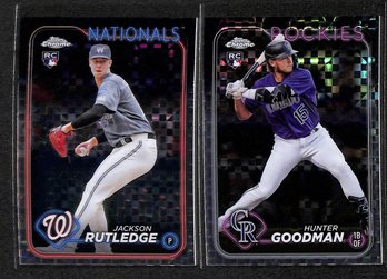 2024 Topps Chrome:  Jackson Rutledge {RC-Refractor} & Hunter Goodman {RC- Refractor}