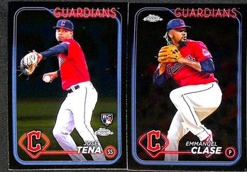 2024 Topps Chrome:  Jose Tena {Rookie Card} & Emmanuel Clause {2-Card Lot}