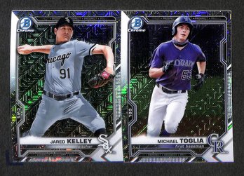 2021 Bowman Chrome:  Jared Kelley & Michael Toglia {2 - Mojo Refractors}