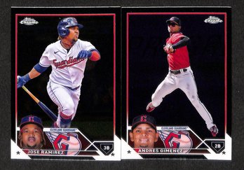 2023 Topps Chrome:  2 Card Lot - Jose Ramirez & Andres Gimenez