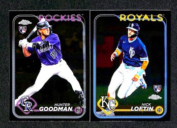 2024 Topps Chrome: Hunter Goodman & Nick Loftin {RC - 2 Card Lot}