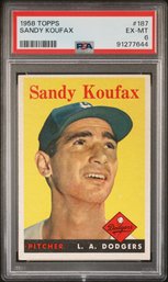 1958 Topps:  Sandy Koufax - PSA 6 {EX-MT}...Excellent Mint