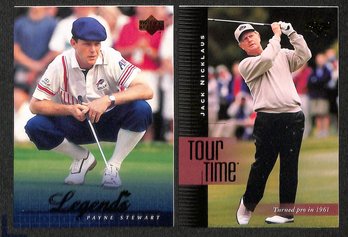 2001 Upper Deck:  Payne Stewart & Jack Nicklaus {2-Card Lot}