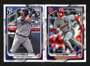 2024 Bowman:  Austin Wells {RC} & Mason Wynn {RC}...2-Card Rookie Lot