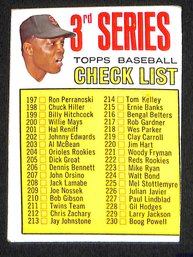 1967 Topps:  Willie Mays 3rd Series Checklist