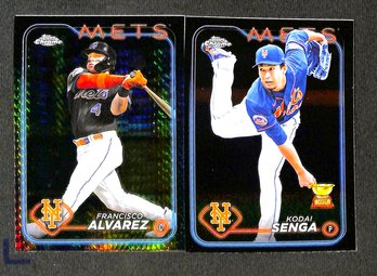 2024 Topps Chrome:  Francisco Alvarez {Refractor}  & Kodei Senga {Rookie Gold Cup}