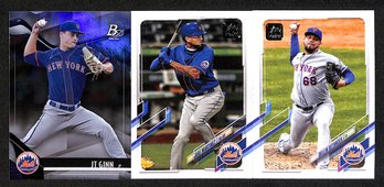 2021 Bowman Platinum & 2021 Topps:  JT Ginn, Jose Martinez & Dellin Betances {3-Card Lot}