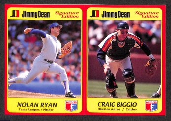 1991 MLBPA:  Nolan Ryan & Craig Biggio {2 Hall Of Famers}