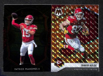 2020 Panini Select & 2021 Panini Mosaic:  Patrick Mahomes II & Travis Kelce