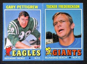 Topps 1971 NFL:  Gary Pettigrew & Tucker Frederickson