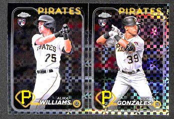 2024 Topps Chrome:  Alika Williams {RC-Refractor} & Nick Gonzales {RC-Refractor}