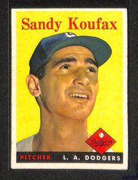Topps 1958:  Sandy Koufax {Legendary MLB Pitcher}