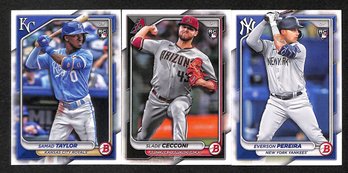 2024 Bowman:  Samad Taylor {RC}, Slade Cecconi {RC} & Everson Pereira {RC}...3-Card RC Lot