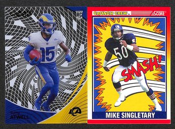 2021 Panini Chronicles Clear Vision & 1990 Score:  Tutu Atwell {RC} & Mike Singletary