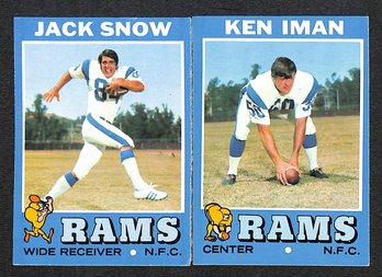 Topps 1971 NFL:  Jack Snow& Ken Inman