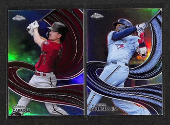 2024 Topps Chrome:  Corbin Carroll & Vladimir Guerrero, Jr. {Strokes Insert}