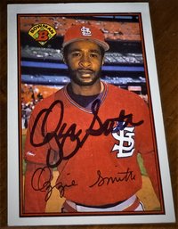 1989 Bowman:  Ozzie Smith...{In Person Authentics Autograph #1000916}